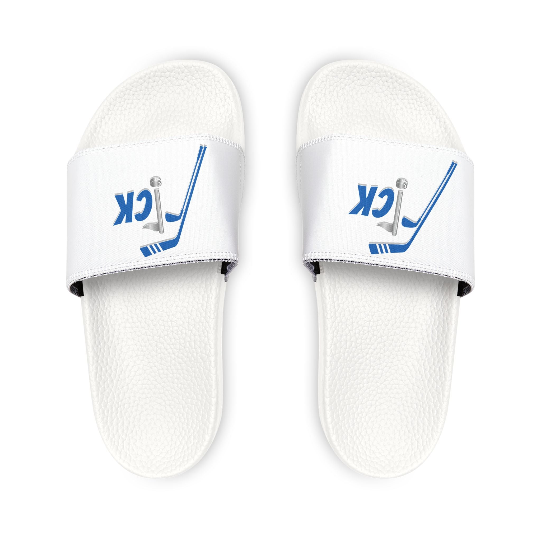 F!CK Mini Logo — Men's Removable‑Strap Sport Slides
